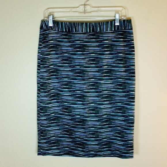 The Limited High Waist Pencil Skirt Striped NEW 10 - Picture 2 of 7